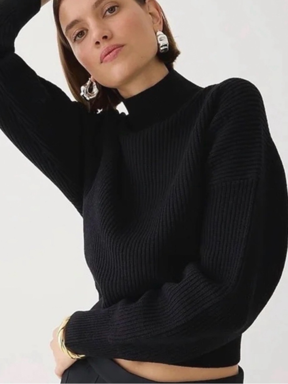 J. Crew ribbed turtleneck sweater in stretch yarn